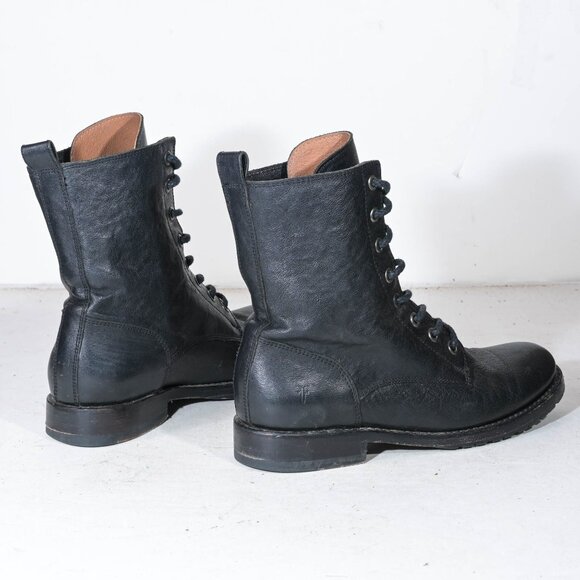 Frye 3478815 Veronica Combat Moto Boots in Black - 7 - Picture 4 of 7